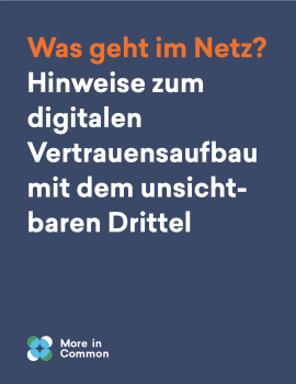 Cover des Impulspapiers „Was geht im Netz? Hinweise zum digitalen Vertrauensaufbau mit dem unsichtbaren Drittel“